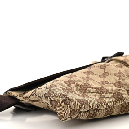 Gucci GG Monogram Double Pocket Belt Bag Dark Brown 9 of 10