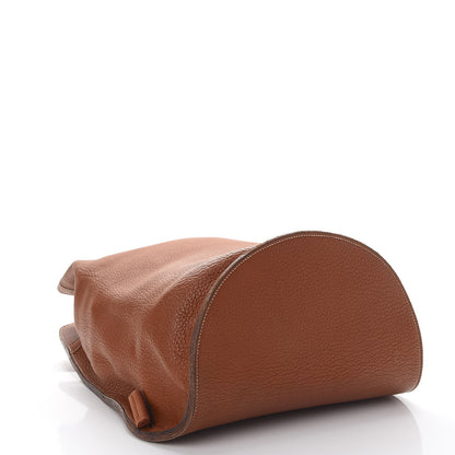 Hermes Taurillon Clemence Sherpa Backpack Gold 4 of 14