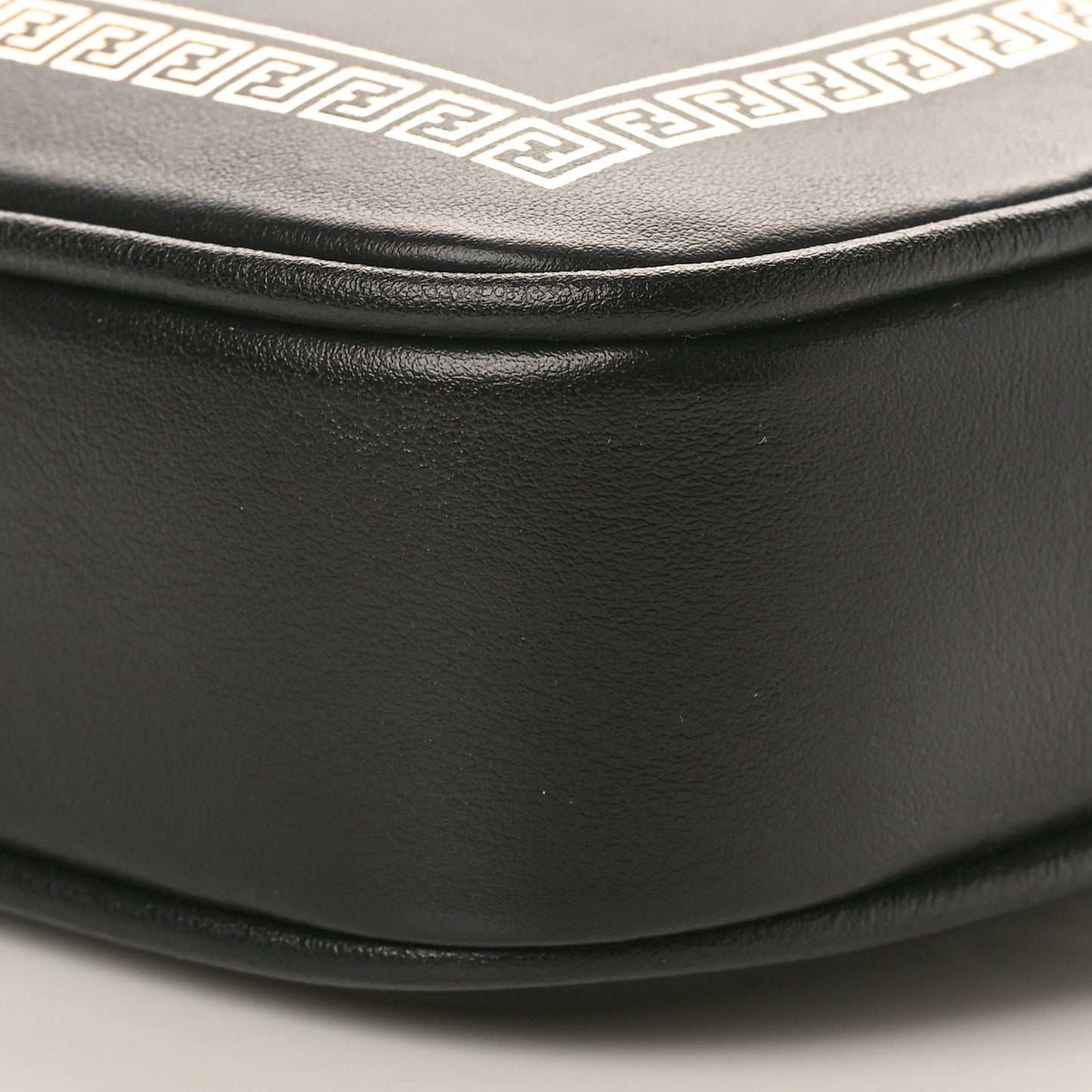 X VERSACE Vitello Cover Fendace Medusa Small Camera Case Black Gold