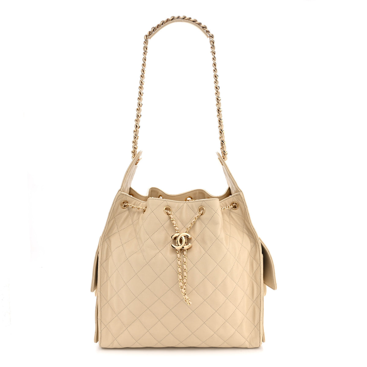 Chanel Caviar Quilted Medium Chanel 25 Handbag Beige 1 of 12