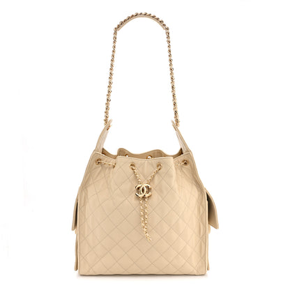 Chanel Caviar Quilted Medium Chanel 25 Handbag Beige 1 of 12
