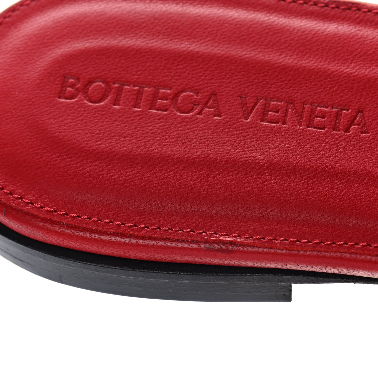 Bottega Veneta Nappa Maxi Intrecciato Lido Flat Sandals 38.5 Bright Red 9 of 10