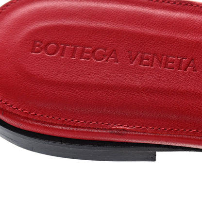 Bottega Veneta Nappa Maxi Intrecciato Lido Flat Sandals 38.5 Bright Red 9 of 10