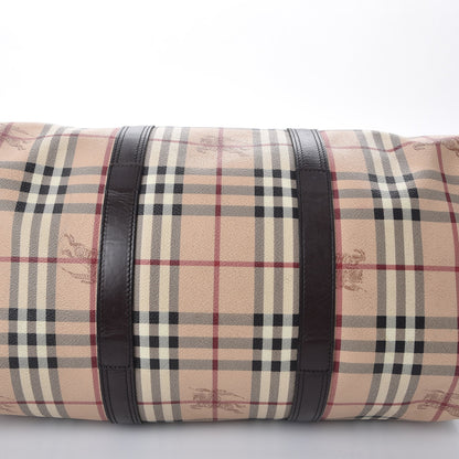 Burberry Haymarket Check Duffle Bag Dark Brown 17 of 20