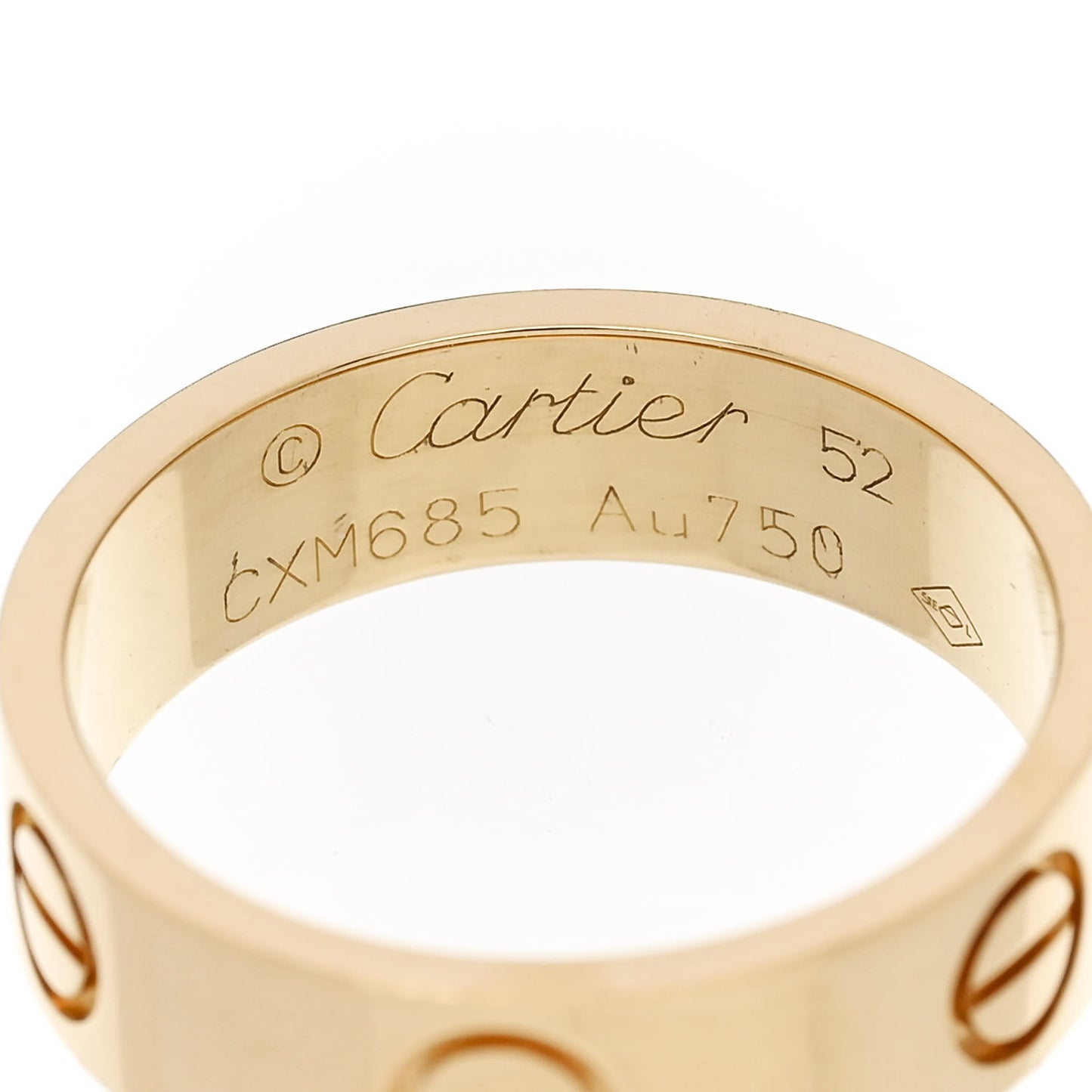 18K Yellow Gold 5.5mm LOVE Ring 53 6.25