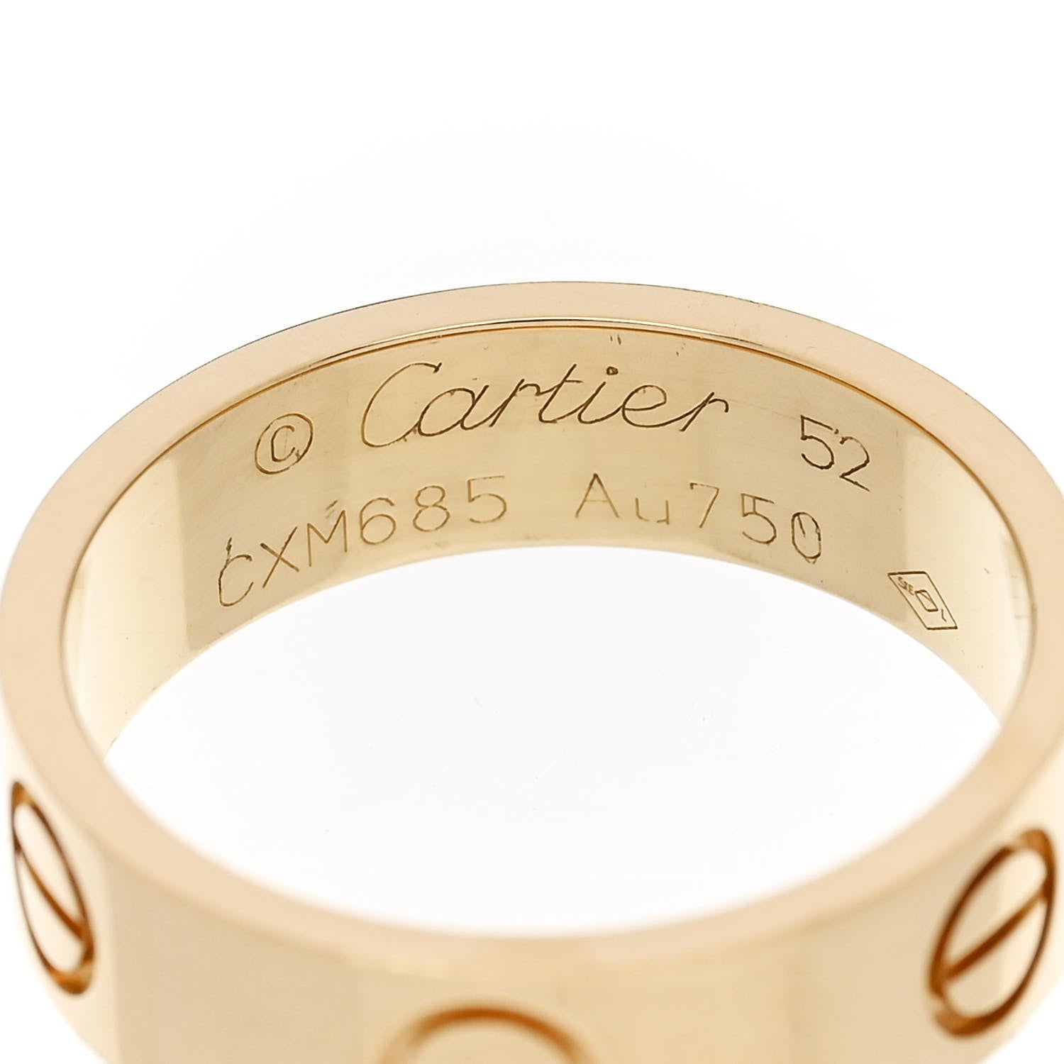 Cartier 18K Yellow Gold 5.5mm LOVE Ring 53 6.25 4 of 5
