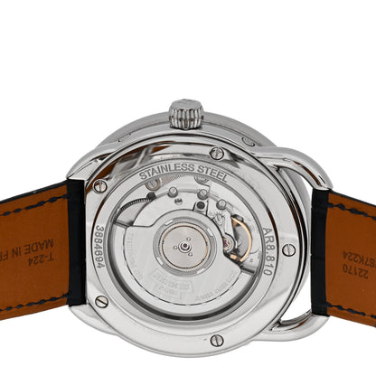 Hermes Stainless Steel Alligator 43mm Arceau Grande Lune Automatic Watch Bleu Abysse 4 of 5