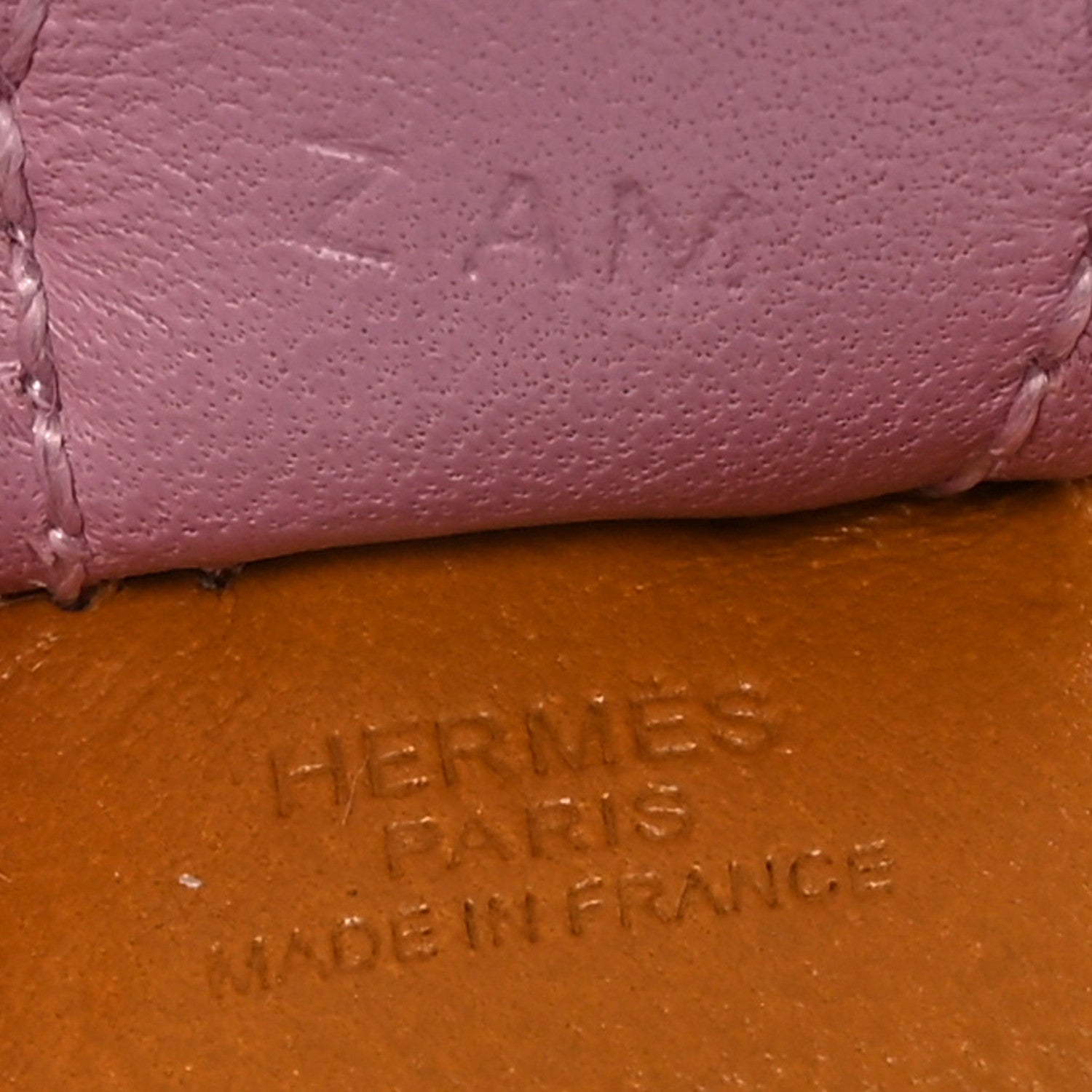 Hermes Milo Lambskin Grigri Rodeo Horse Bag Charm PM Sesame Mauve Sylvestre Craie 3 of 4