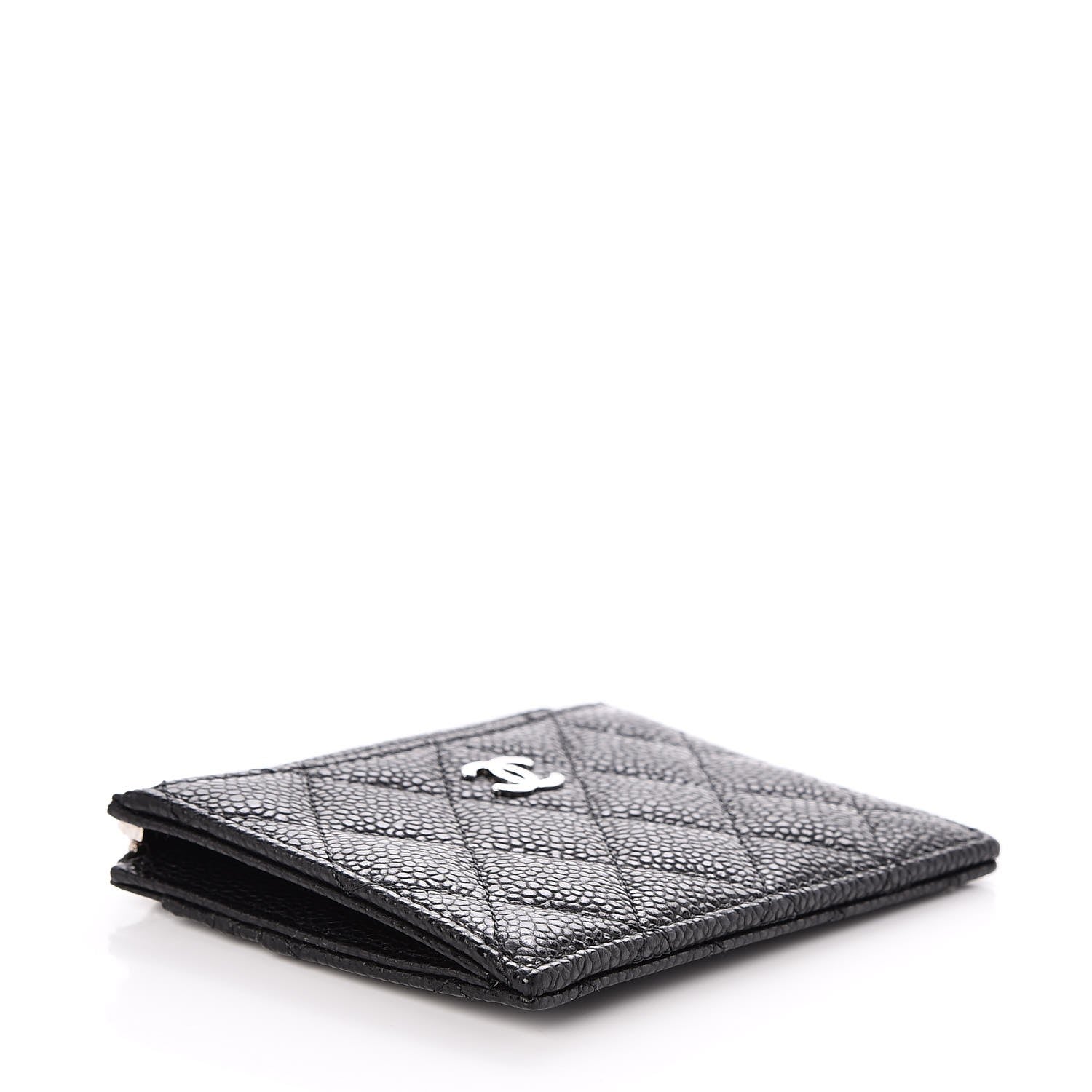Chanel Caviar Quilted CC Zip Card Holder Black 4 of 8