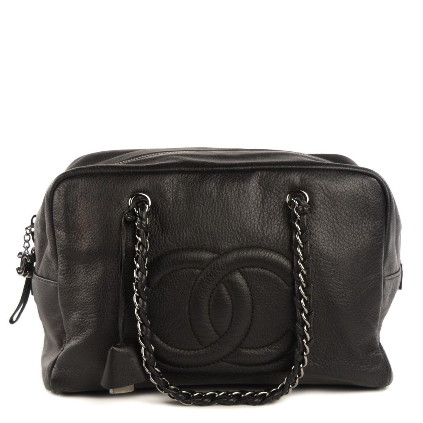Deerskin Luxe Ligne Large Bowler Black