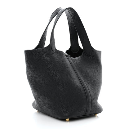Hermes Taurillon Clemence Picotin Lock 18 PM Black 3 of 10