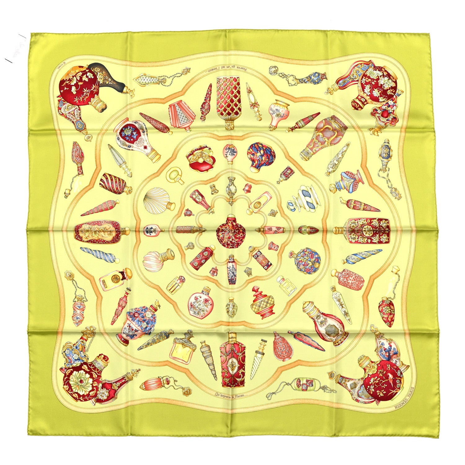 Hermes Silk Qu'Importe Le Flacon Scarf 90 1 of 6