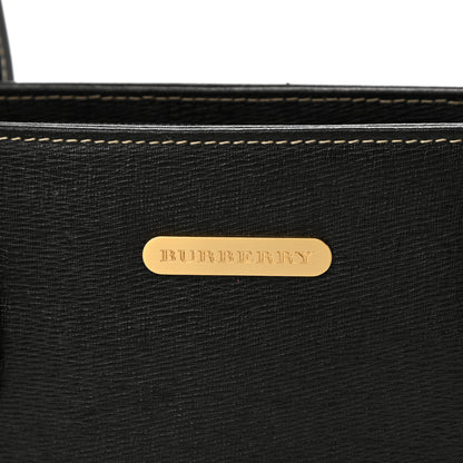 Burberry Saffiano Top Handle Bag Black 6 of 9