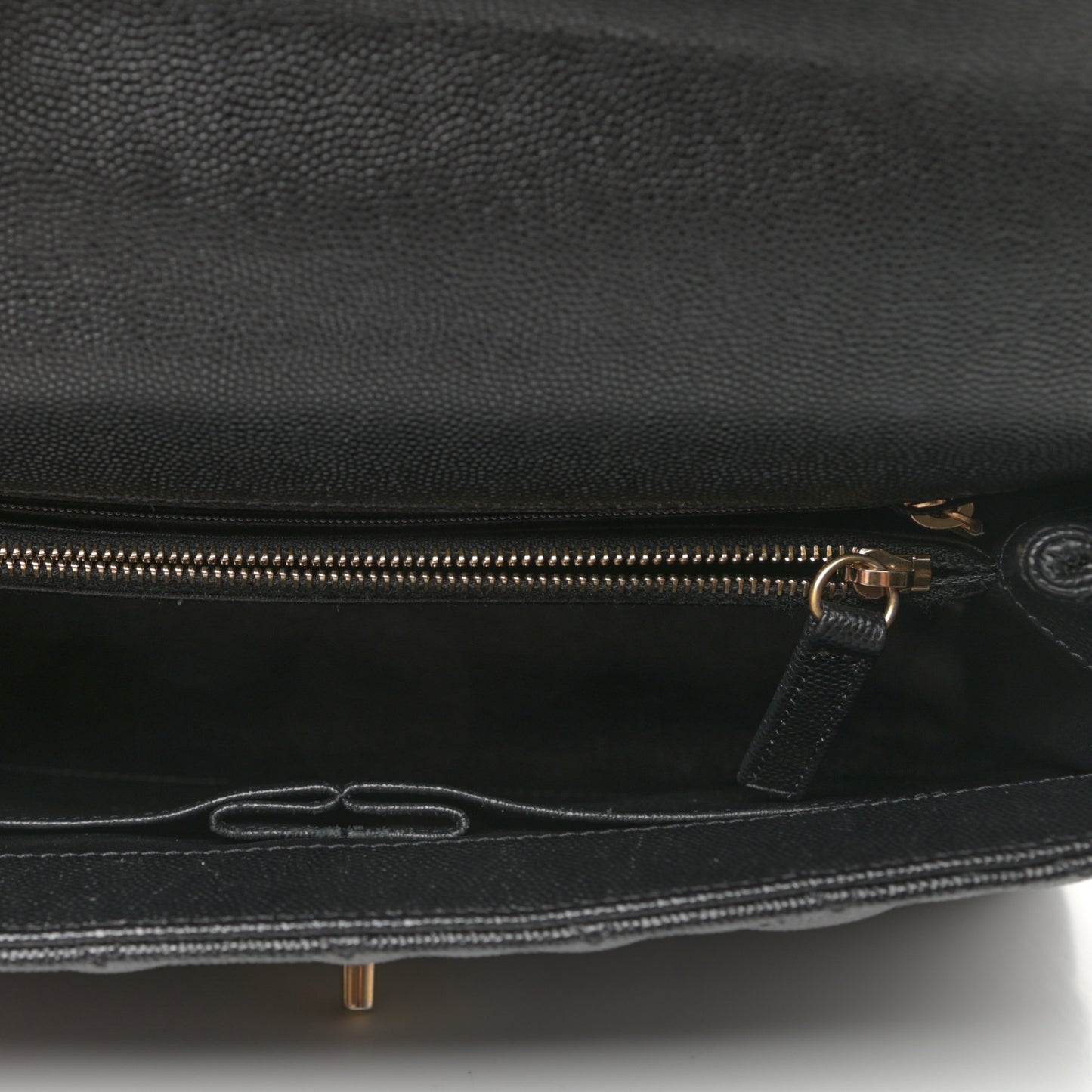 Caviar Elaphe Quilted Small Coco Handle Flap Black