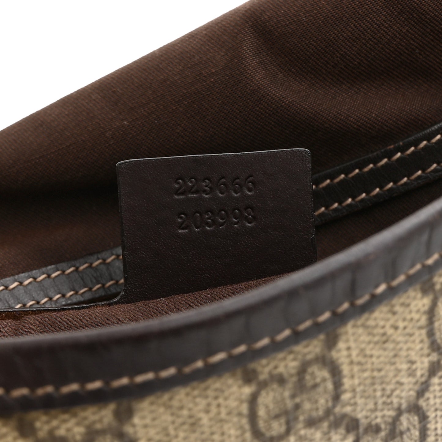 GG Plus Monogram Small Flap Messenger Bag Beige Dark Brown