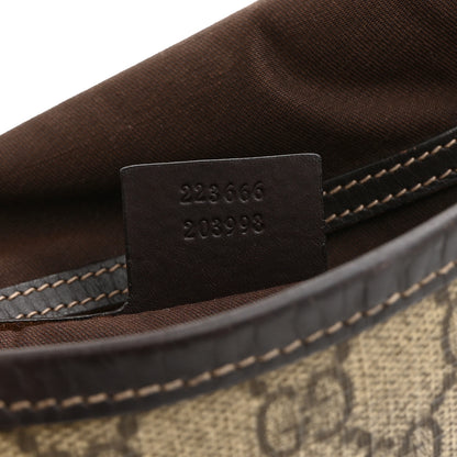 Gucci GG Plus Monogram Small Flap Messenger Bag Beige Dark Brown 7 of 10