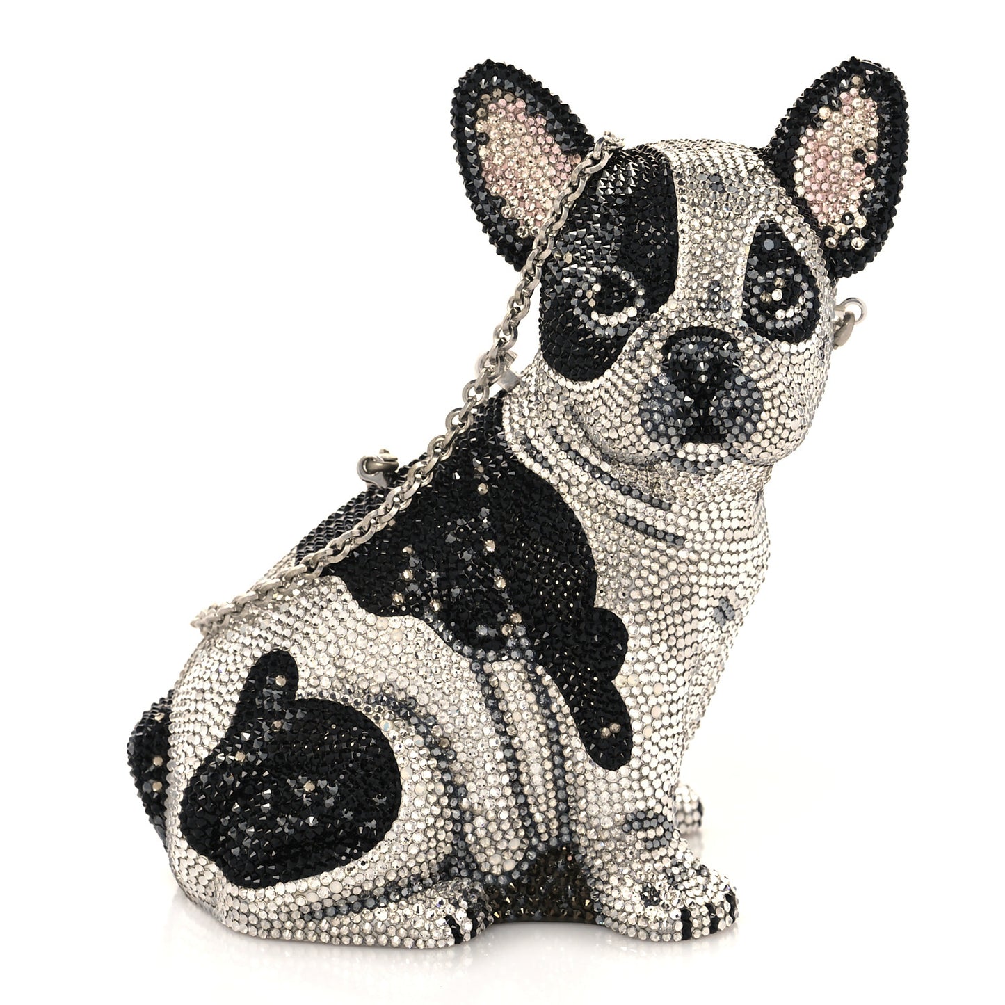 Crystal French Bulldog Fred Minaudiere Clutch