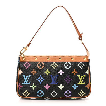 Louis Vuitton Monogram Multicolor Pochette Accessories Black 1 of 9
