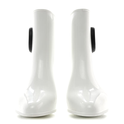 Gucci Rubber Womens Interlocking G Ankle Boot Pumps 36 Great White Black 2 of 10