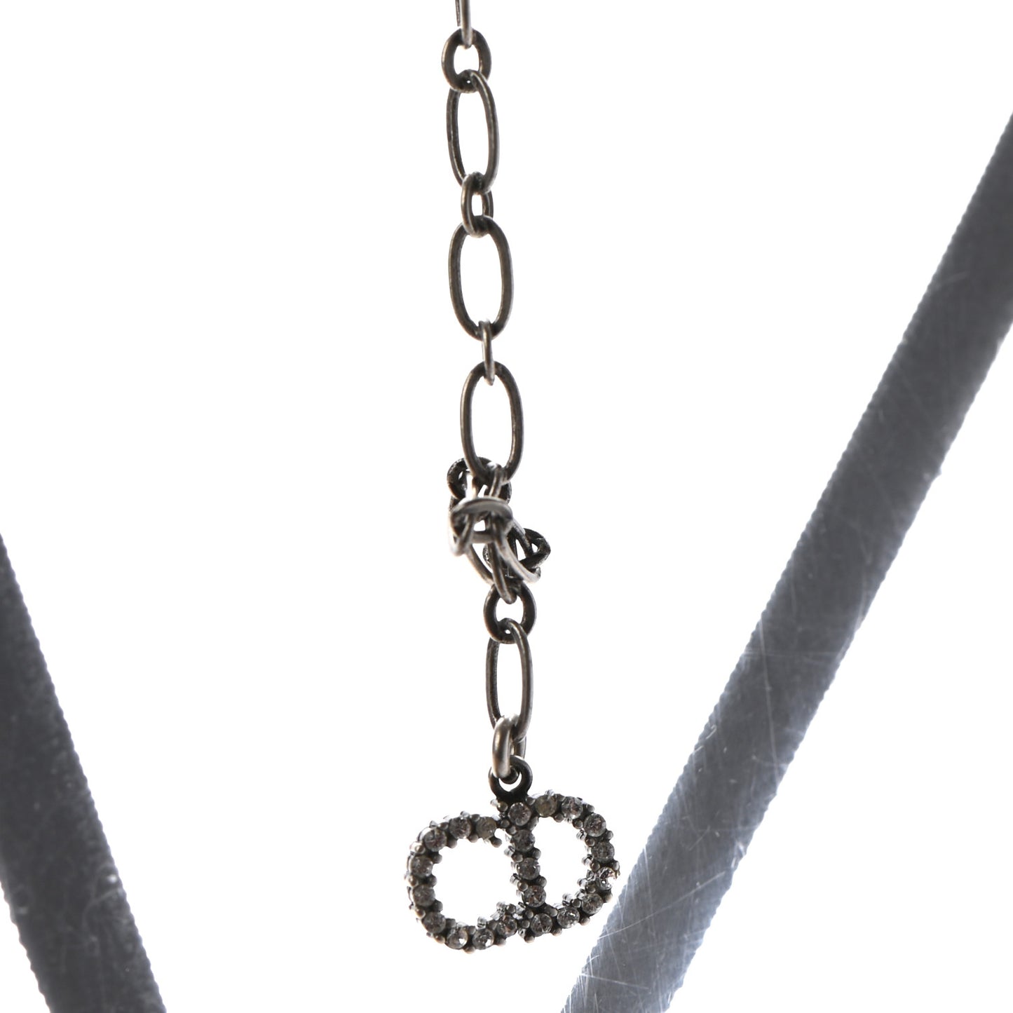Velvet Crystal Star Choker Necklace Black