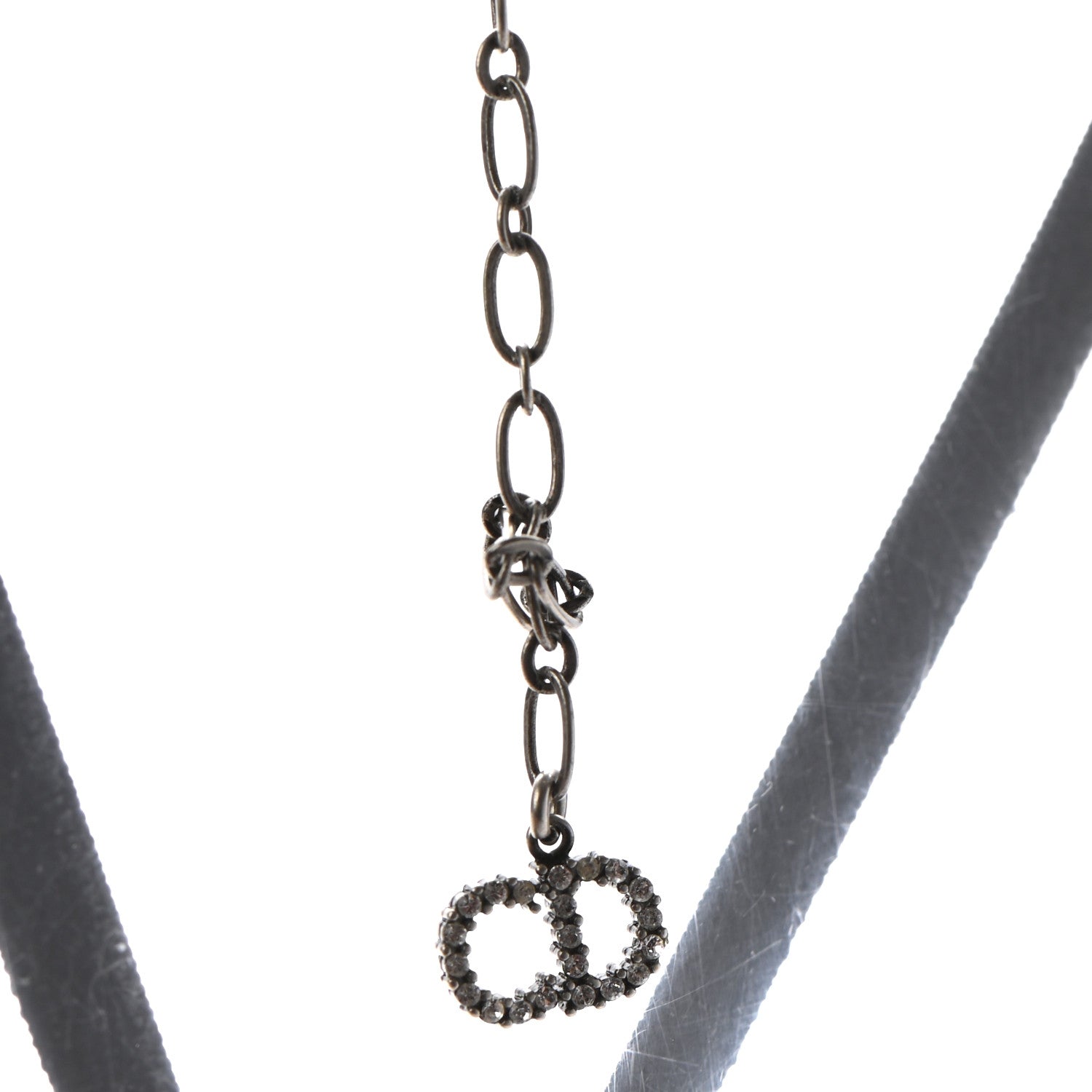 Christian Dior Velvet Crystal Star Choker Necklace Black 5 of 6