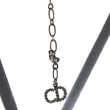 Christian Dior Velvet Crystal Star Choker Necklace Black 5 of 6