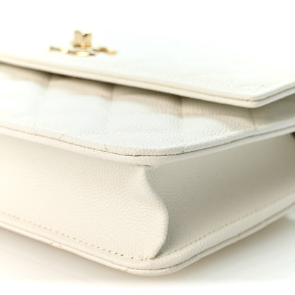 Chanel Caviar Quilted Top Handle Mini Chanel 25 Backpack White 11 of 12