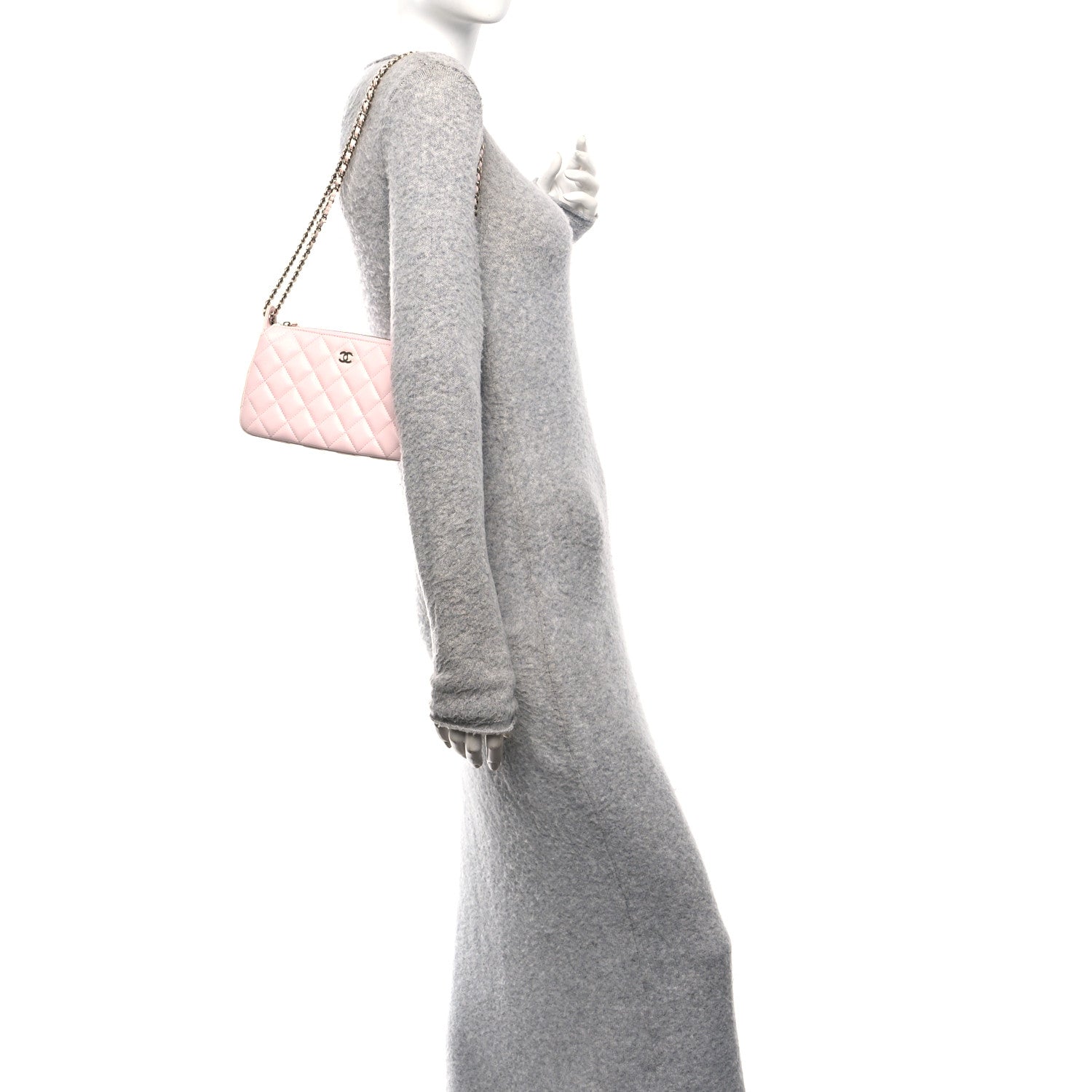 Chanel Caviar Quilted Purse With Chain Pink 2 of 11