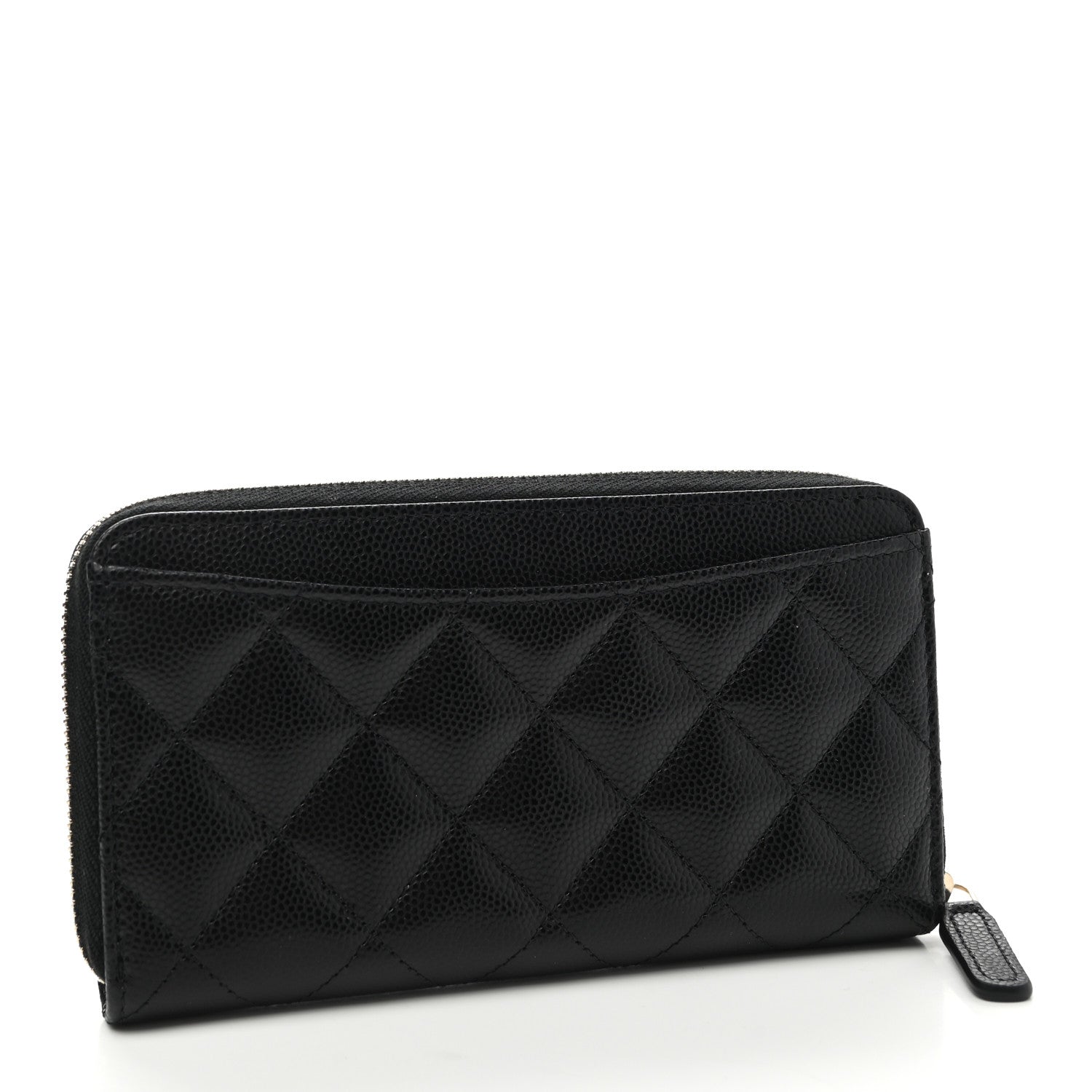 Chanel Caviar Quilted Medium Zip Around Wallet Black 3 of 9