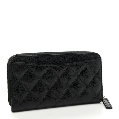 Chanel Caviar Quilted Medium Zip Around Wallet Black 3 of 9