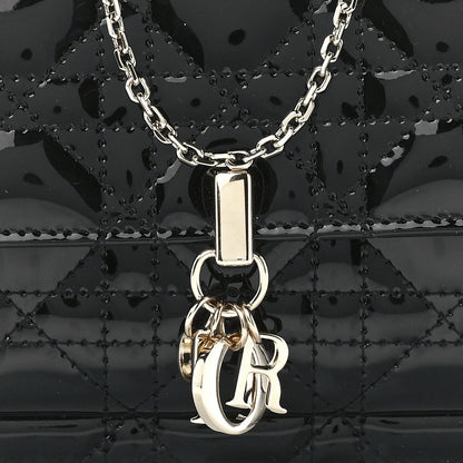 Christian Dior Patent Cannage Lady Dior Chain Pouch Black 7 of 10
