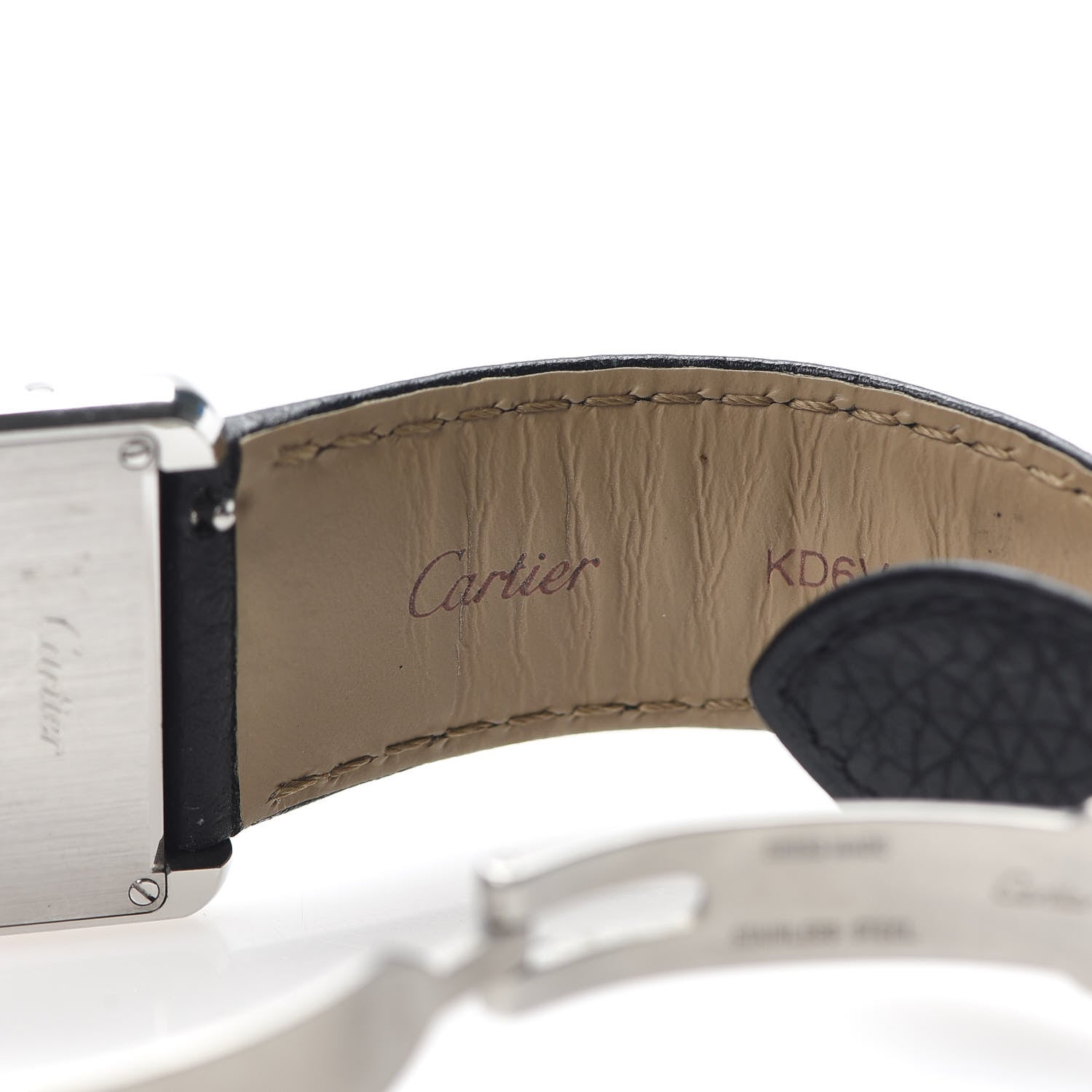 Cartier Stainless Steel Calfskin 27mm Tank Solo Quartz Watch 7 of 9