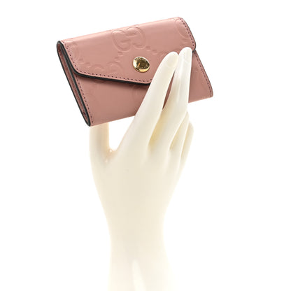 Gucci Calfskin Jumbo GG Embossed Snap Wallet Soft Pink 2 of 11