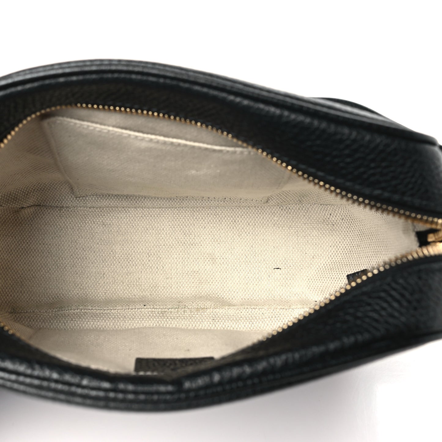 Pebbled Calfskin Small Soho Disco Bag Black