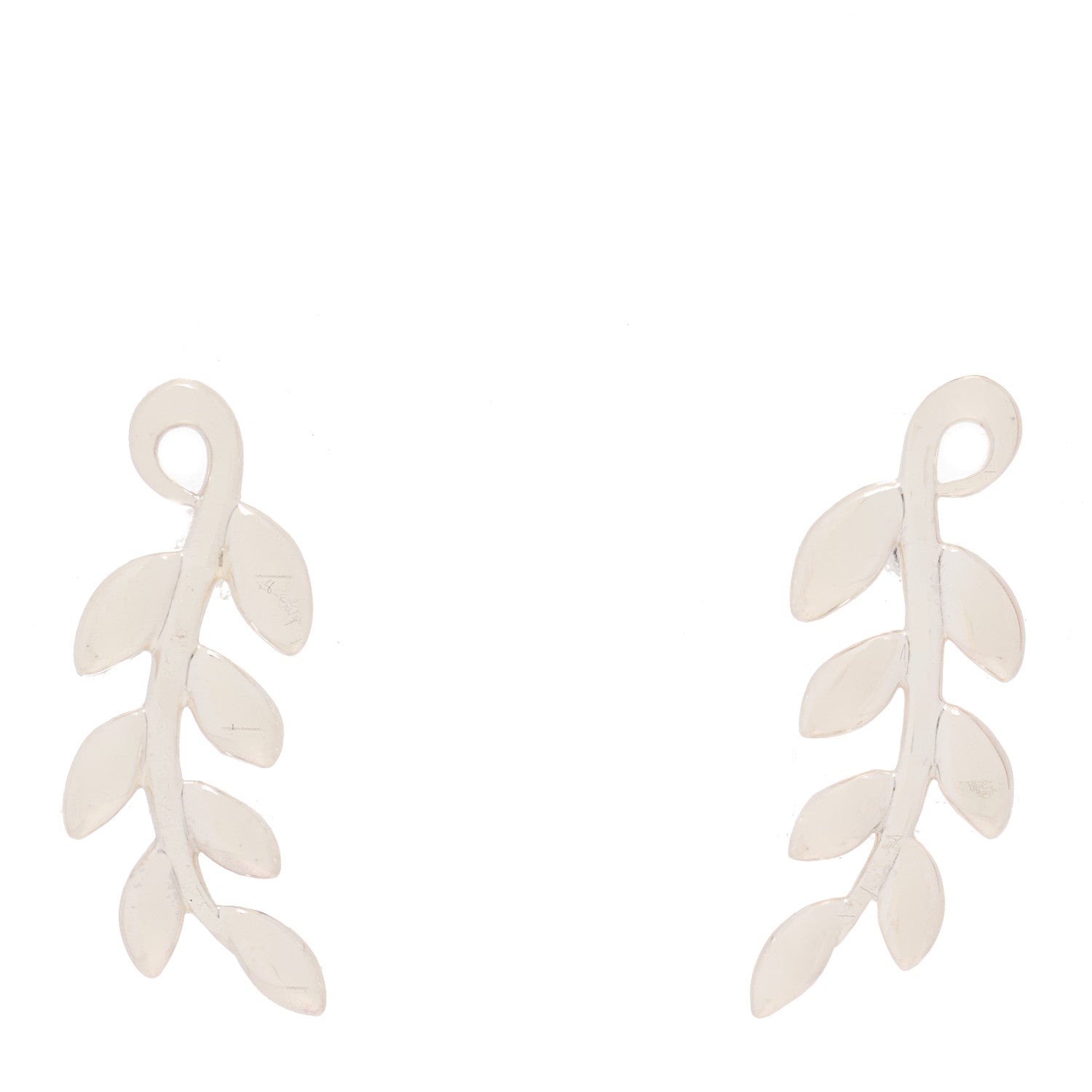 Tiffany Sterling Silver Paloma Picasso Olive Leaf Climber Earrings 1 of 4