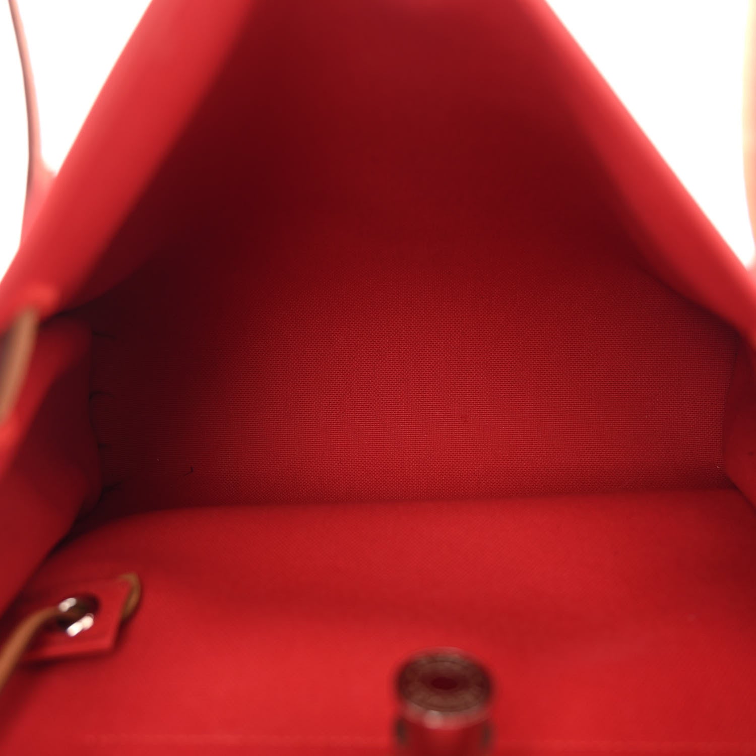 Hermes Vache Hunter Toile Herbag Zip 31 PM Rouge Tomate Natural 6 of 12