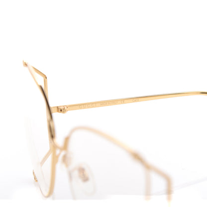 Gucci Oversized Round Sunglasses GG0252S Gold 5 of 6