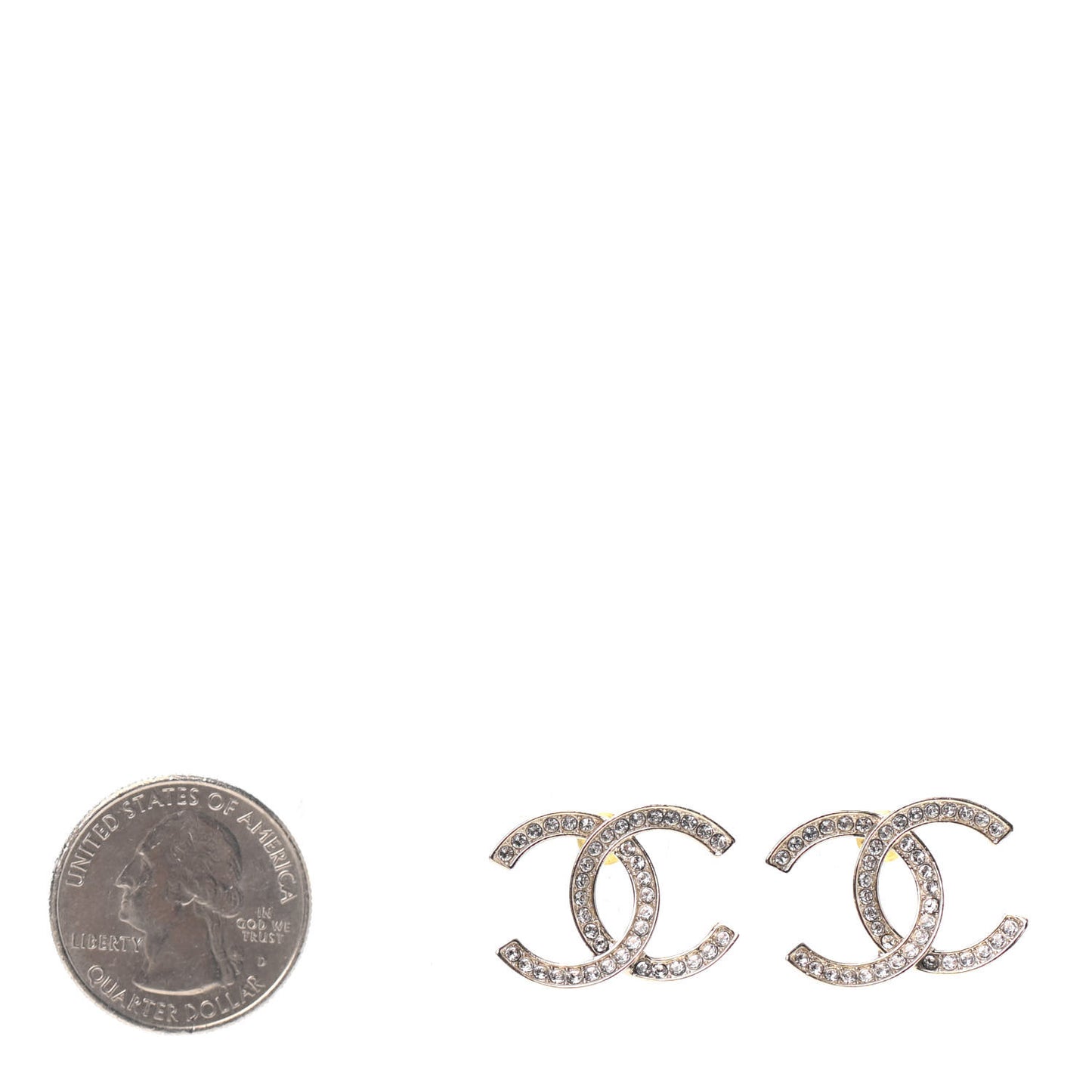 Crystal CC Earrings Gold