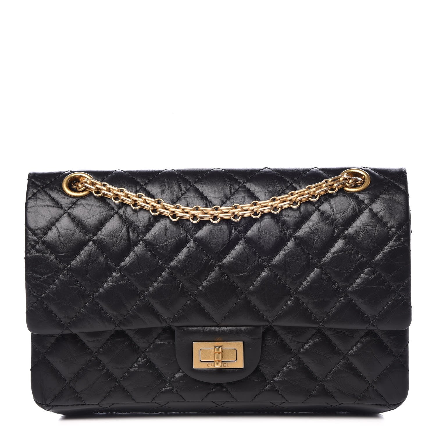 Chanel Aged Calfskin Quilted 2.55 Reissue 225 Flap Black 1 of 9