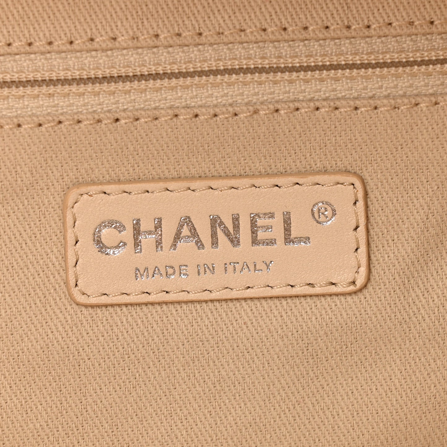 Caviar Quilted Timeless Bowler Beige