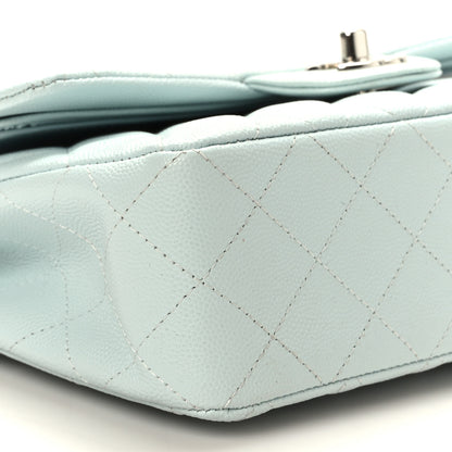 Chanel Caviar Quilted Small Double Flap Light Blue 8 of 9