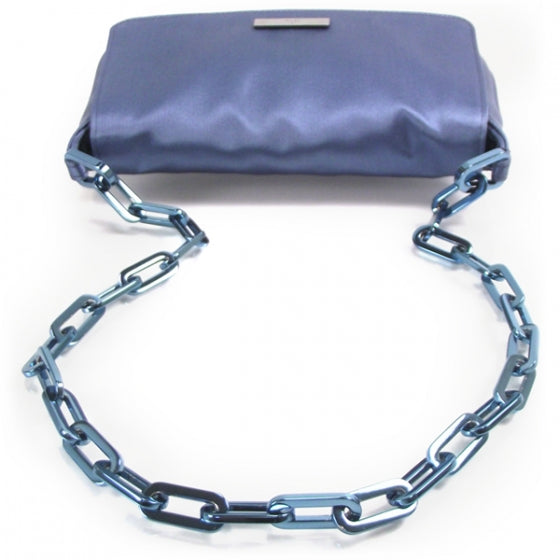Satin Evening Bag Blue