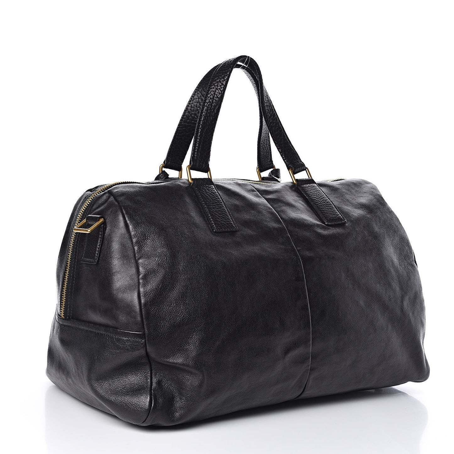 Calfskin Vavin Logo Strap Duffle Bag Black