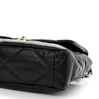 Chanel Goatskin Quilted Large Chanel 19 Flap Black 10 of 12