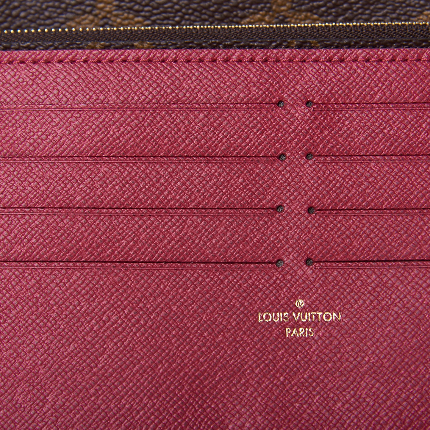 Monogram Pochette Felicie Chain Wallet Fuchsia