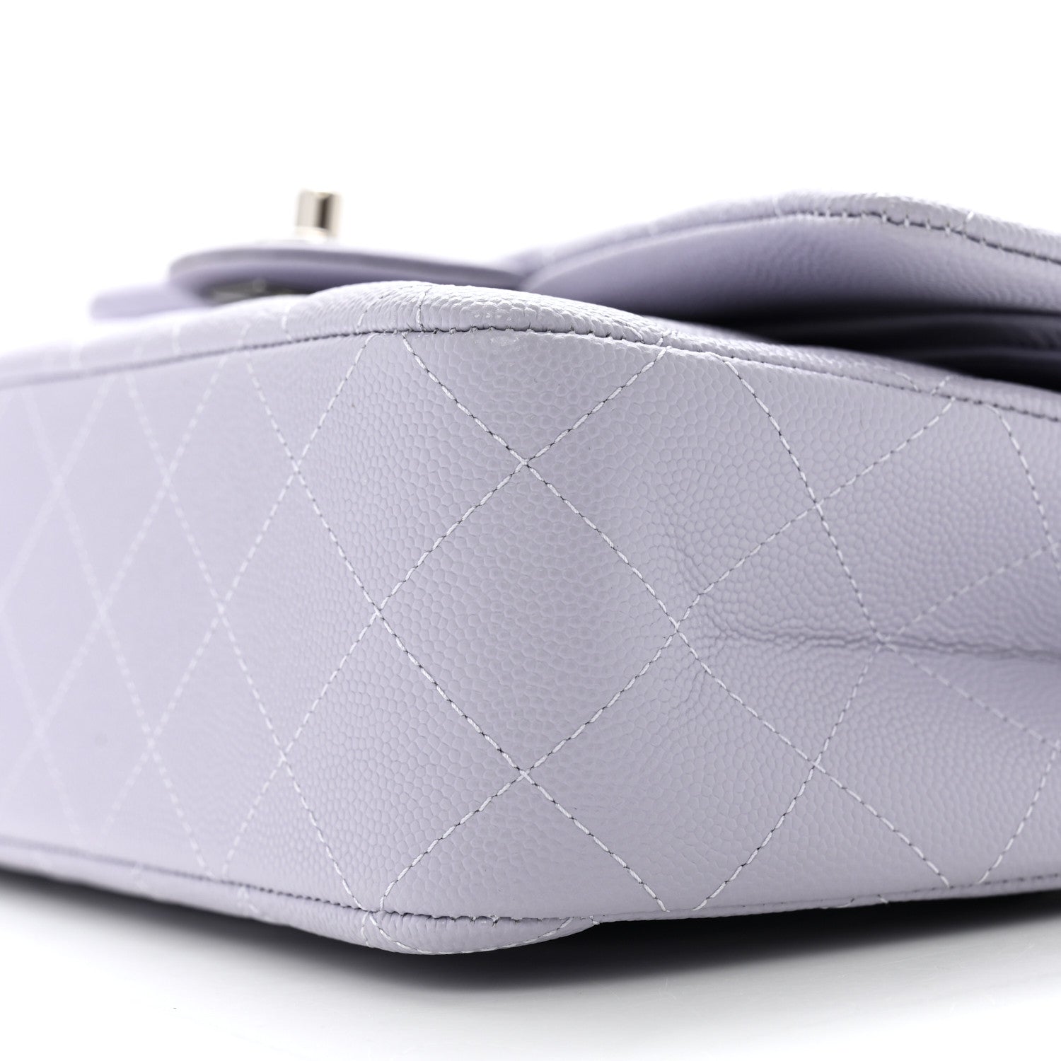 Chanel Caviar Quilted Medium Double Flap Light Purple 10 of 11