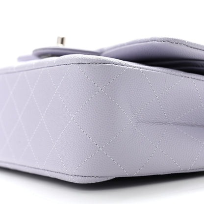 Chanel Caviar Quilted Medium Double Flap Light Purple 10 of 11