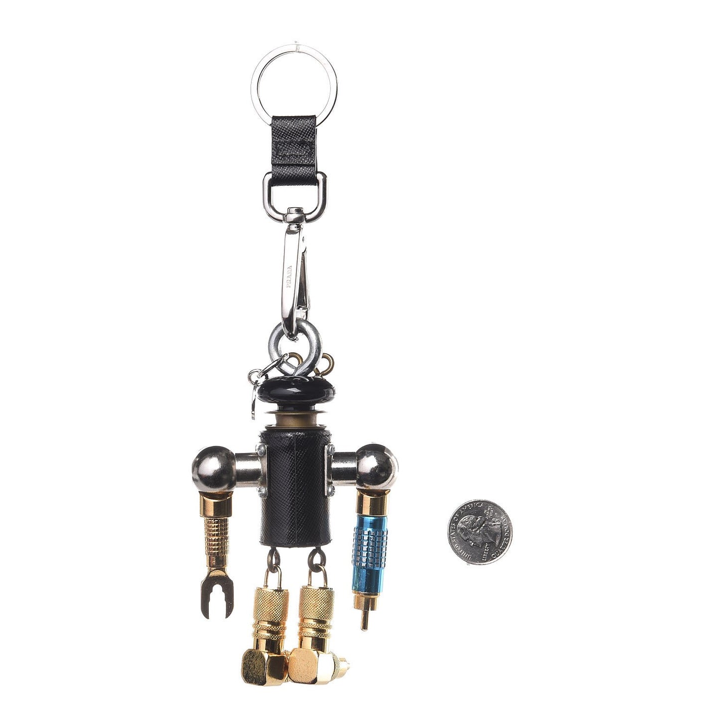 Robot Robin Keychain Black