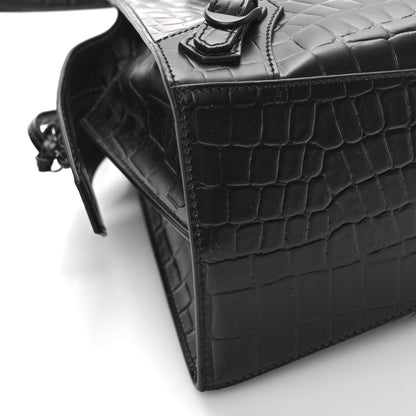 Balenciaga Semi Shiny Calfskin Crocodile Embossed Neo Classic Black Hardware S City Black 8 of 9