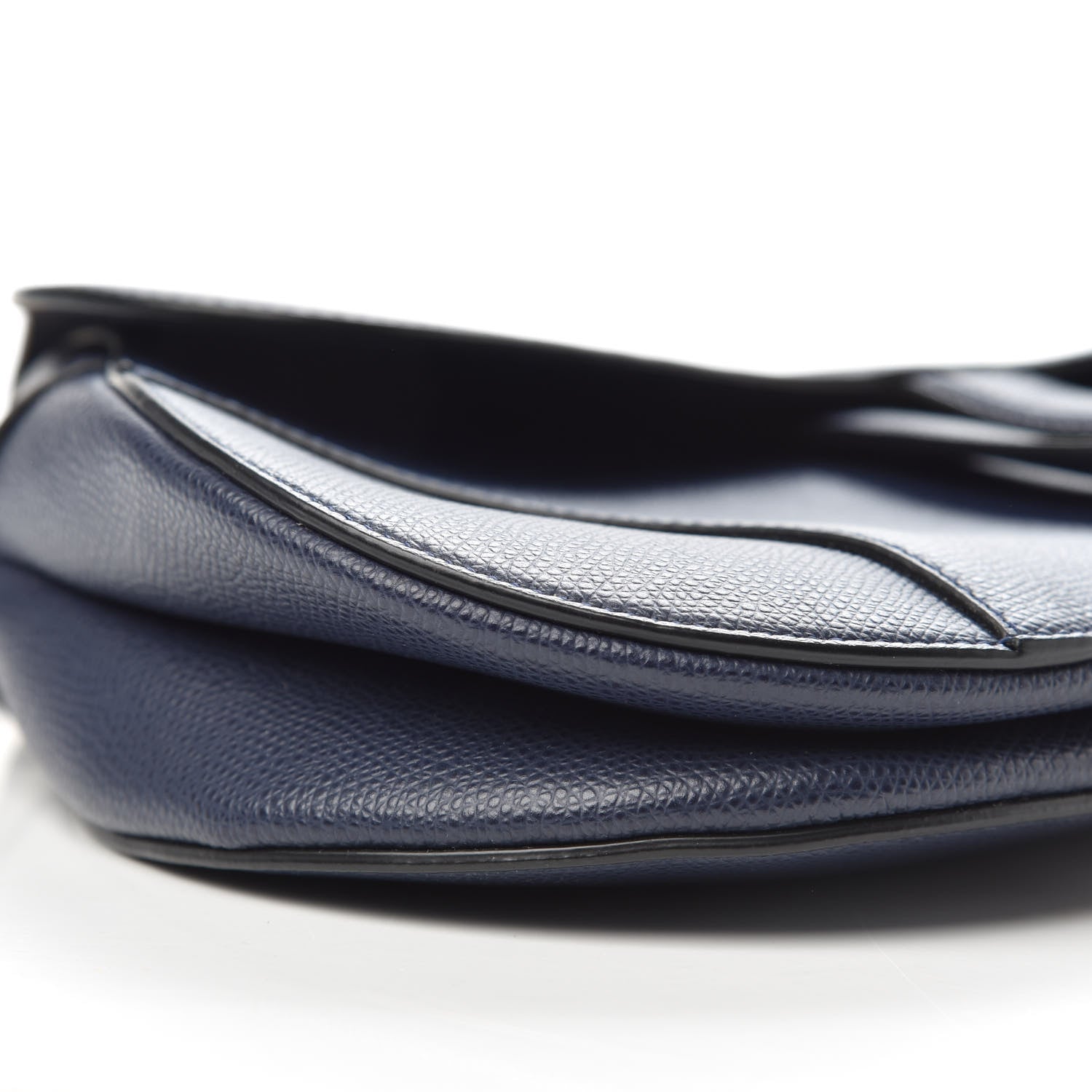 Christian Dior Grained Calfskin Saddle Bag Navy 8 of 9